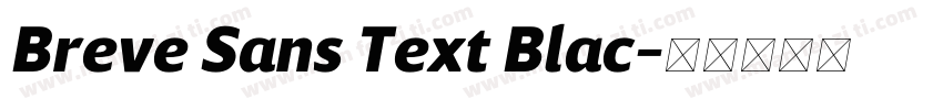 Breve Sans Text Blac字体转换